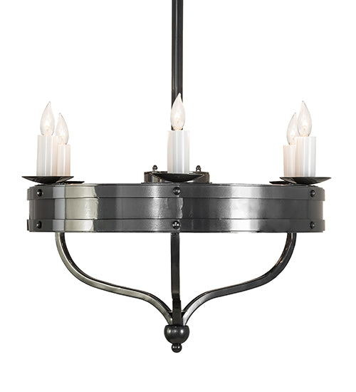 30" Wide Parnella 6 Light Chandelier