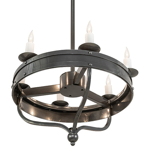 30" Wide Parnella 6 Light Chandelier