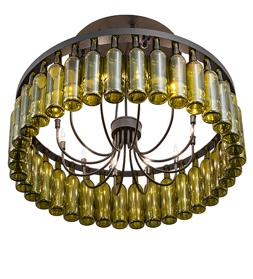 38" Wide Tuscan Vineyard Estate 36 Wine Bottle Chandelier