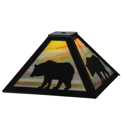 12" Square Lone Bear Shade