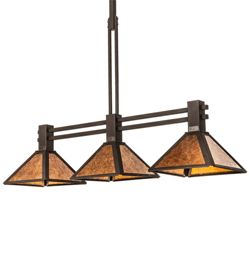 45" Long Soffe Mission 3 Light Island Pendant