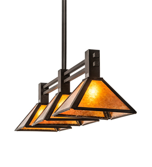 45" Long Soffe Mission 3 Light Island Pendant