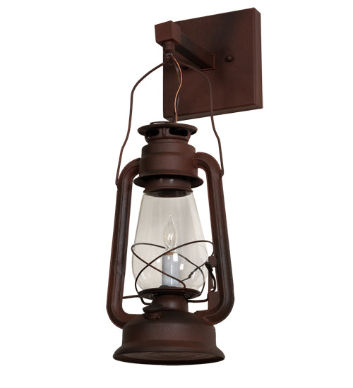 7" Wide Miners Lantern Wall Sconce