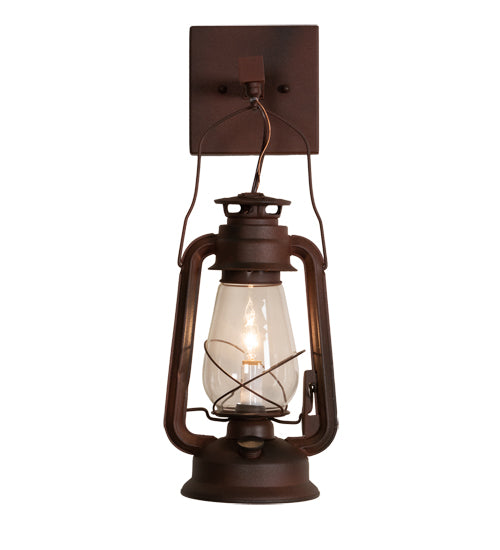 7" Wide Miners Lantern Wall Sconce