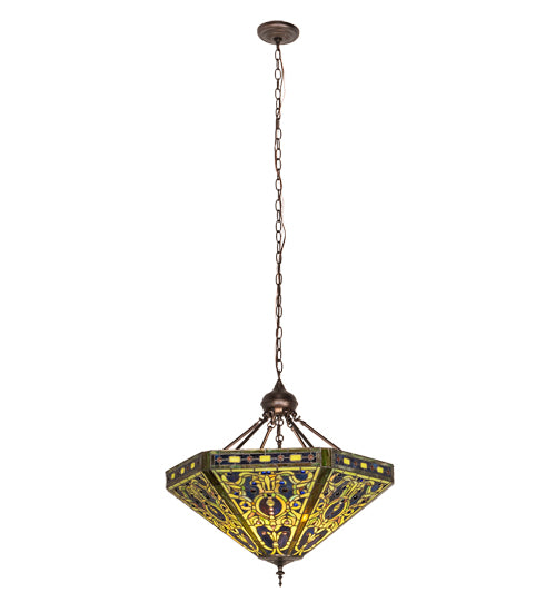 26" Wide Tiffany Elizabethan Inverted Pendant