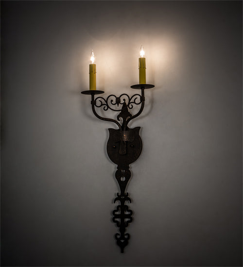 11" Wide Merano 2 Light Wall Sconce