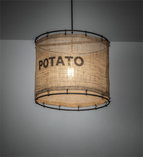 16" Wide Empire Potato Sack Pendant