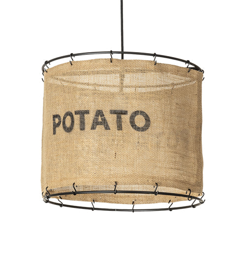 16" Wide Empire Potato Sack Pendant