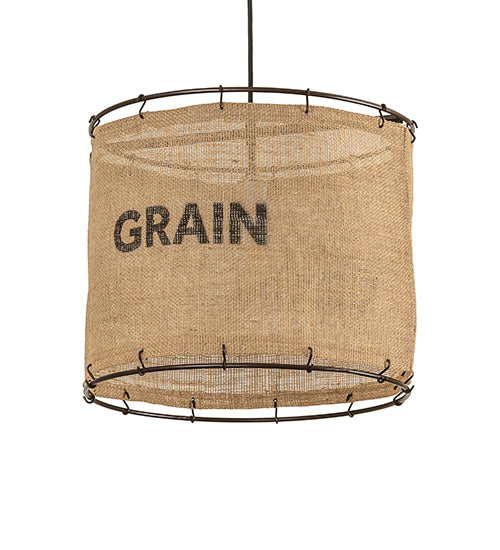 16" Wide Empire Grain Sack Pendant