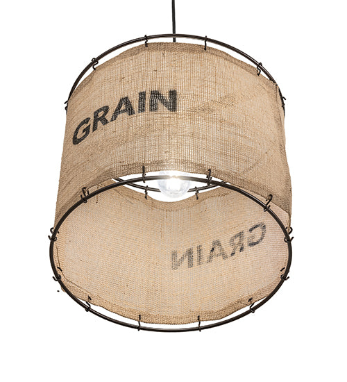 16" Wide Empire Grain Sack Pendant