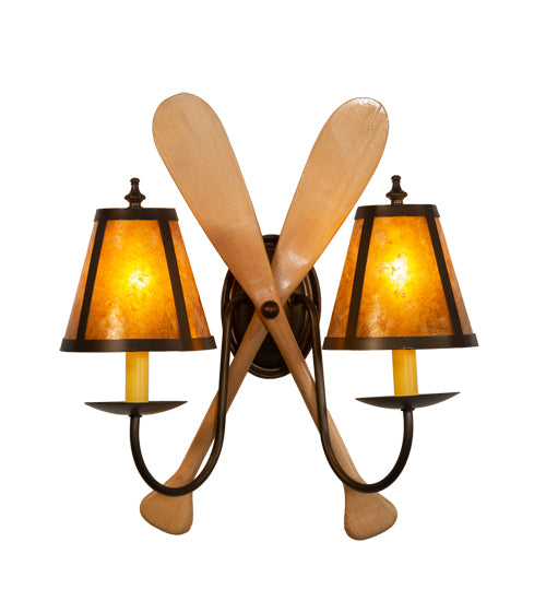 18" Wide Paddle 2 Light Wall Sconce