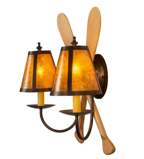 18" Wide Paddle 2 Light Wall Sconce