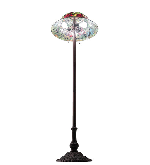 62" High Tiffany Rosebush Floor Lamp