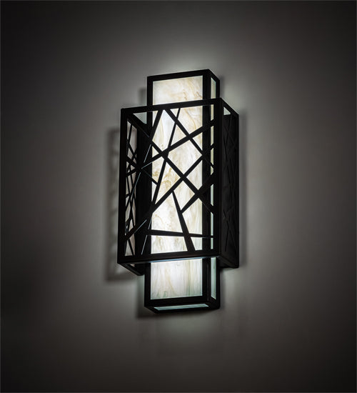 8" Wide Quadrato Rich Umador Wall Sconce