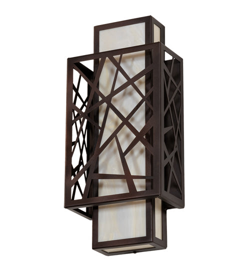 8" Wide Quadrato Rich Umador Wall Sconce