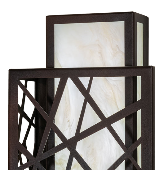 8" Wide Quadrato Rich Umador Wall Sconce