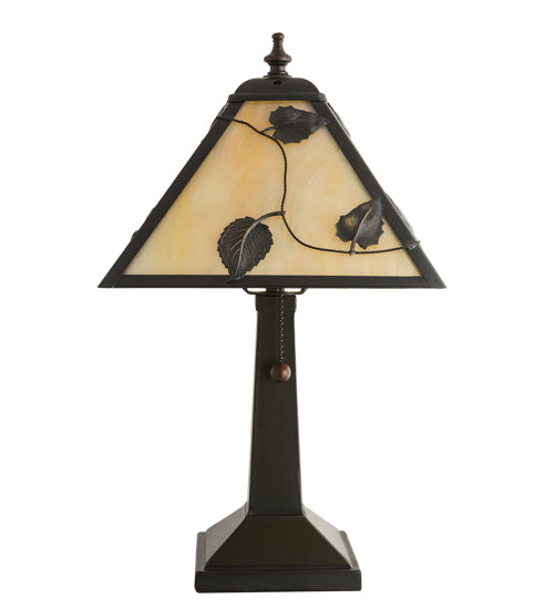 9" Square Vine Leaf Table Lamp