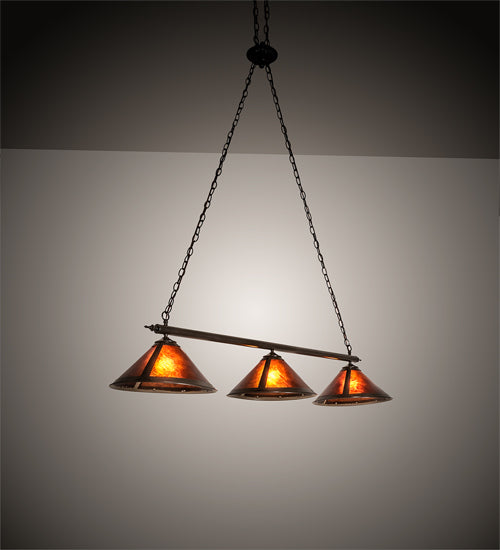 60" Long Sutter 3 Light Island Pendant