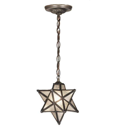 9" Wide Moravian Star Mini Pendant