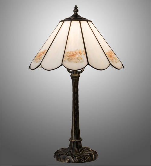 21" High Roses Table Lamp