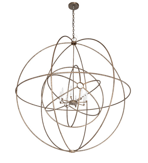 60" Wide Atom Enerjisi 8 Light Chandelier