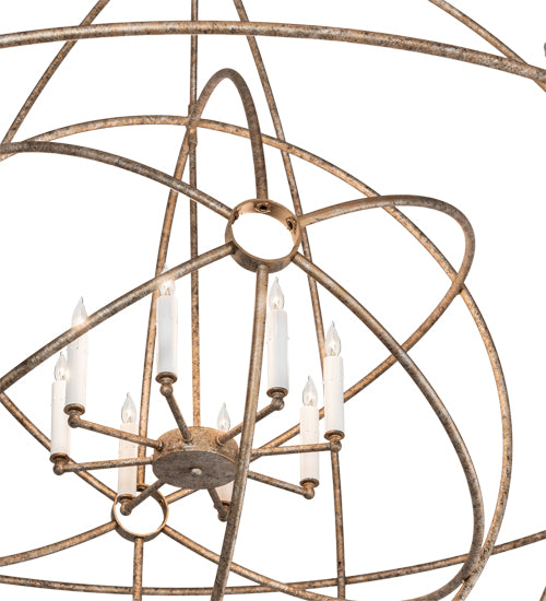 60" Wide Atom Enerjisi 8 Light Chandelier