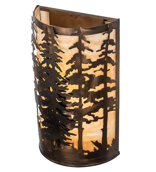 12" Wide Tall Pines Wall Sconce