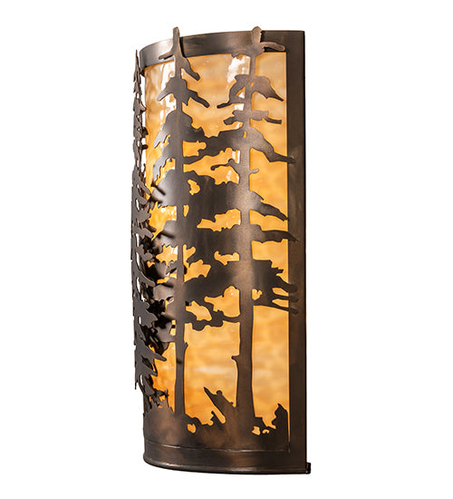 12" Wide Tall Pines Wall Sconce