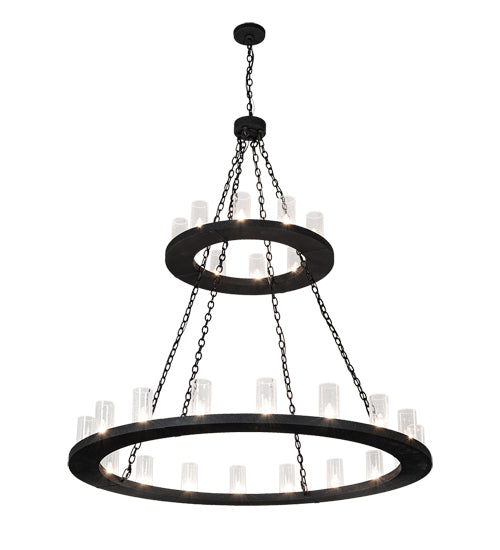 60" Wide Loxley 28 Light Two Tier Chandelier