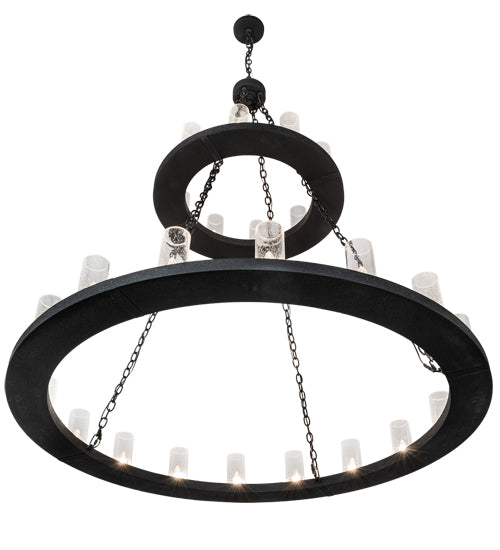 60" Wide Loxley 28 Light Two Tier Chandelier