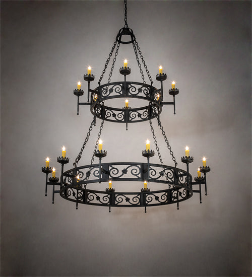 66" Wide Majella 20 Light Two Tier Chandelier