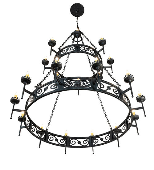 66" Wide Majella 20 Light Two Tier Chandelier