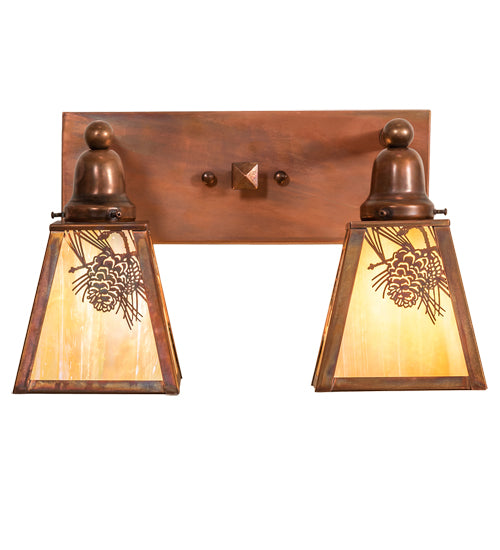 17" Wide Winter Pine 2 Light Vanity Light