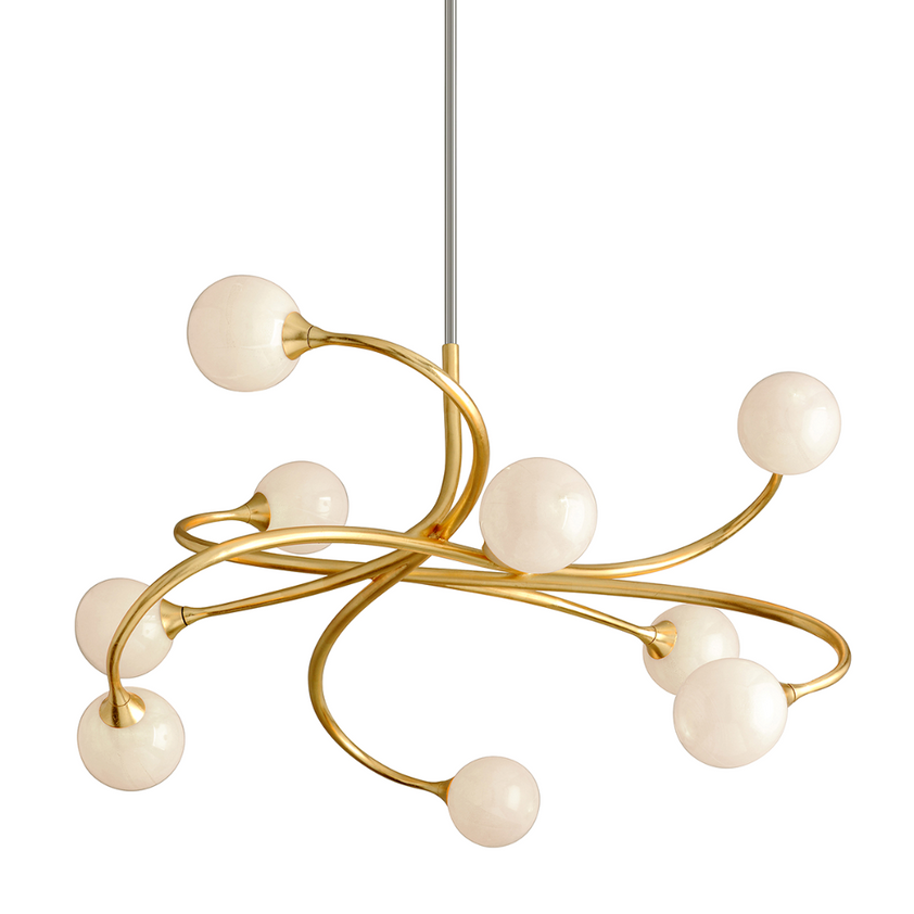 Signature Chandelier 22" - Gold Leaf