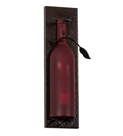 5" Wide Tuscan Vineyard Wine Bottle Wall Sconce