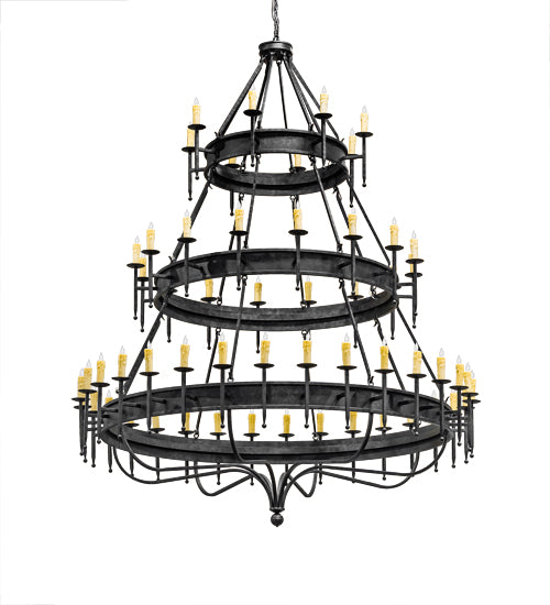 96" Wide Marta 56 Light Three Tier Chandelier