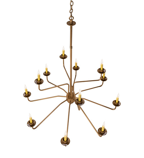 42" Wide Yanis 12 Light Two Tier Chandelier