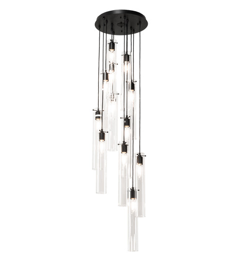 16" Wide Cilindro 12 Light Cascading Pendant