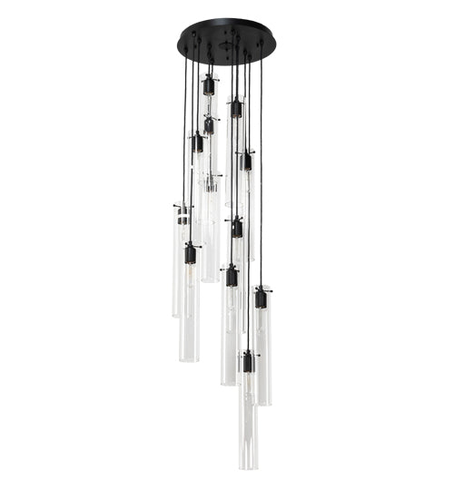 16" Wide Cilindro 12 Light Cascading Pendant