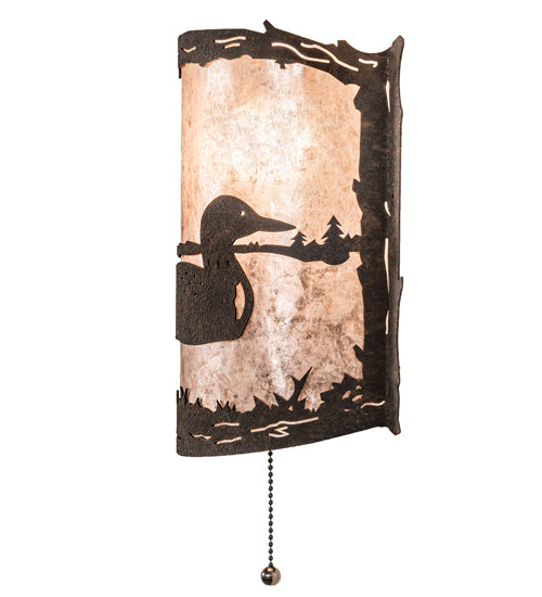 9" Wide Loon Right Wall Sconce