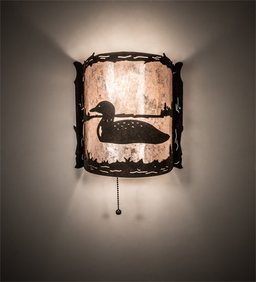 9" Wide Loon Left Wall Sconce