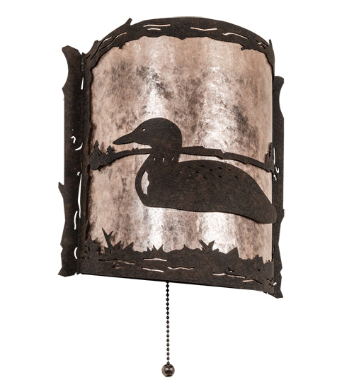 9" Wide Loon Left Wall Sconce