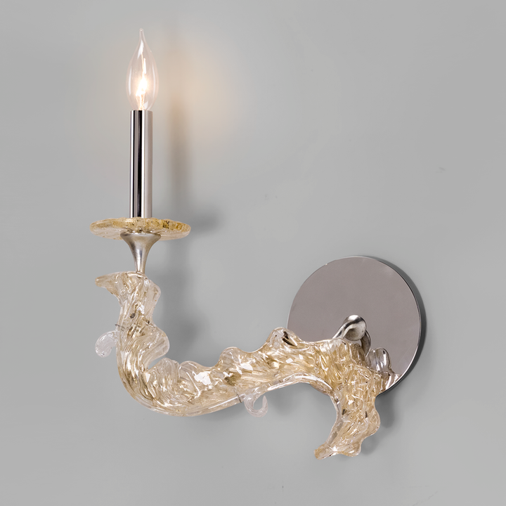 Cielo Wall Sconce Left, 12" - Silver Leaf