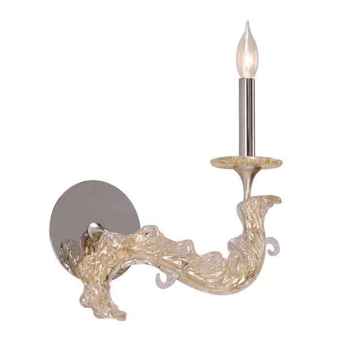 Cielo Wall Sconce Right, 12" - Silver Leaf