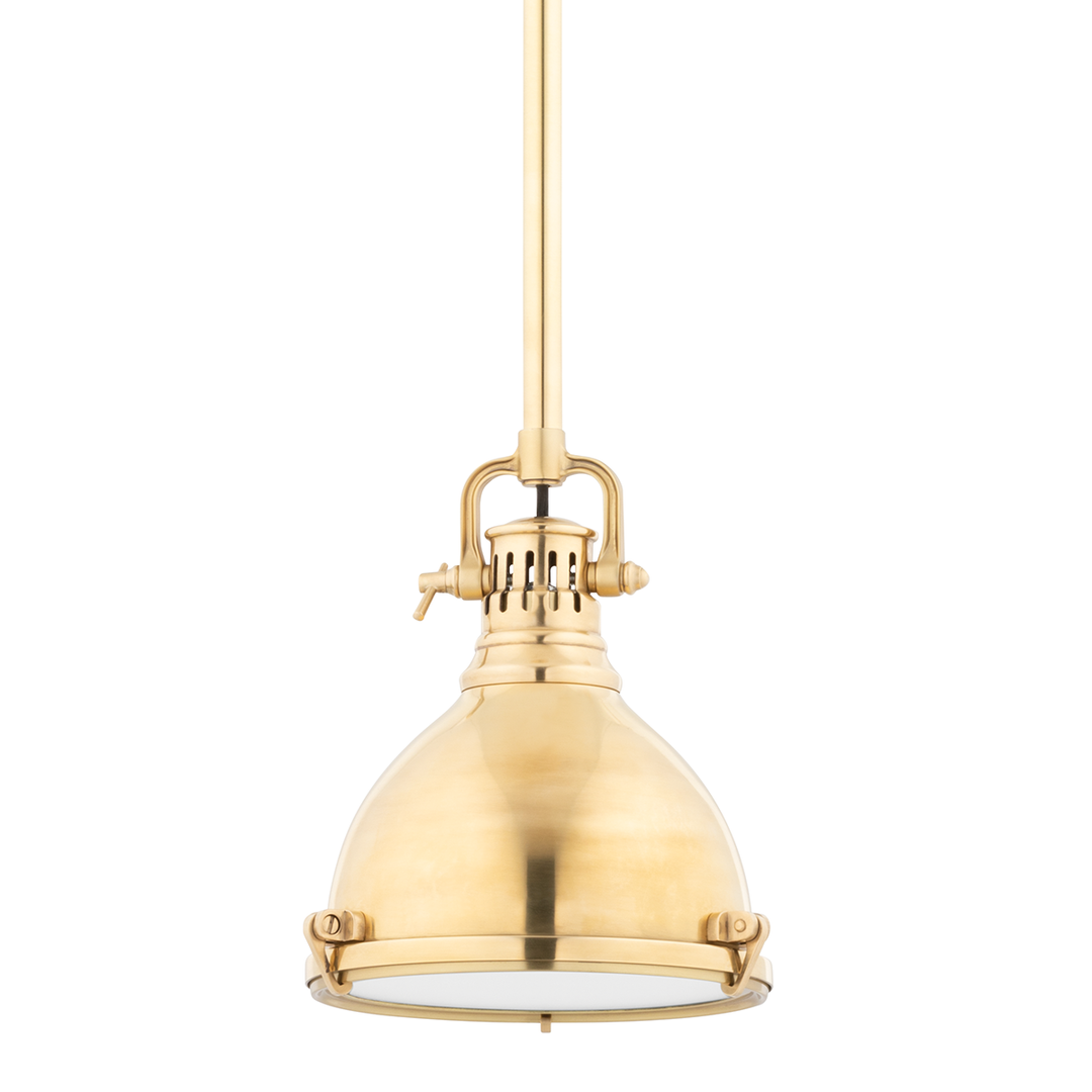 Pelham Pendant 8" - Aged Brass