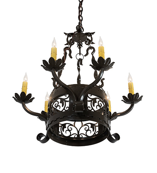 24" Wide Dragone 6 Light Chandelier