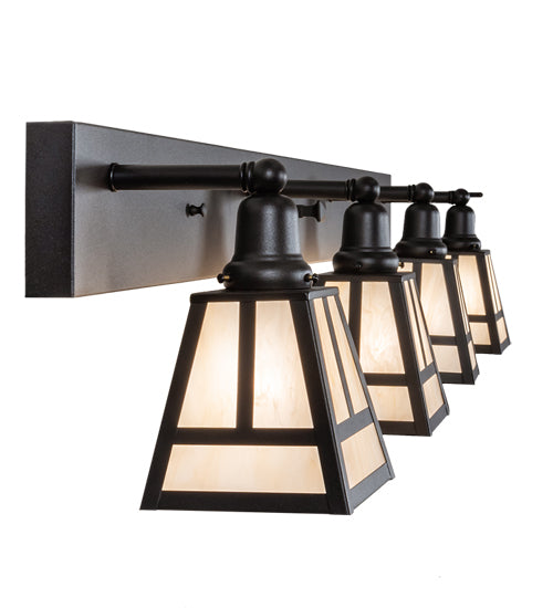 52" Wide "T" Mission 4 Light Vanity Light