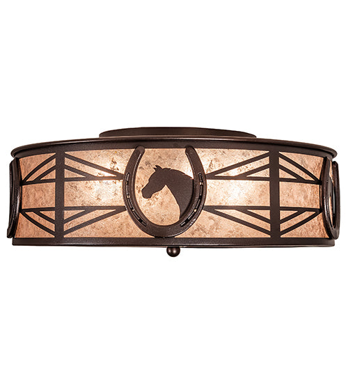 23" Wide Horseshoe Flushmount