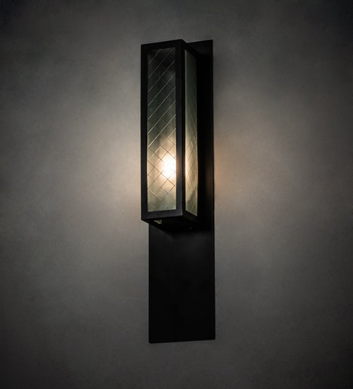 6" Wide Quadrato Diamond Wall Sconce