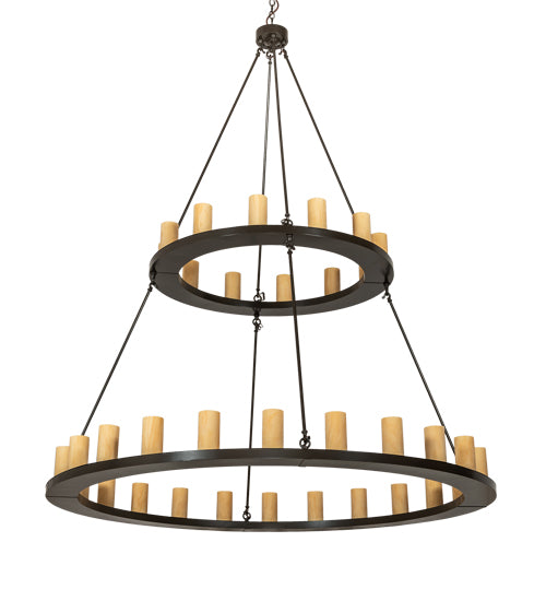 72" Wide Loxley 36 Light Two Tier Chandelier